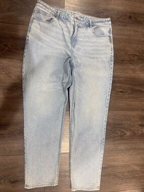 American Eagle Light Wash Strigid Mom Jeans